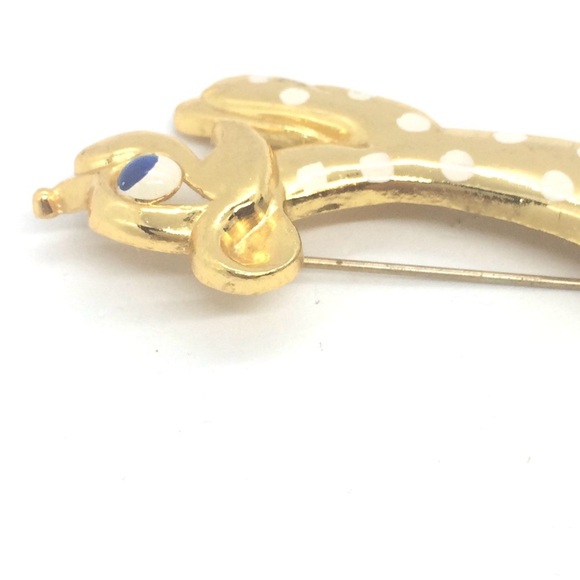 3/$30 VINTAGE MONET DOG BROOCH SPOT POLKA DOT MCM MID CENTURY MODERN GOLD TONE - Picture 6 of 17